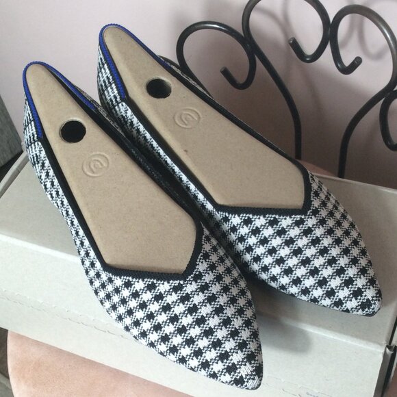 Rothy’s Black & White Houndstooth (The Knot Point II) - Picture 5 of 7